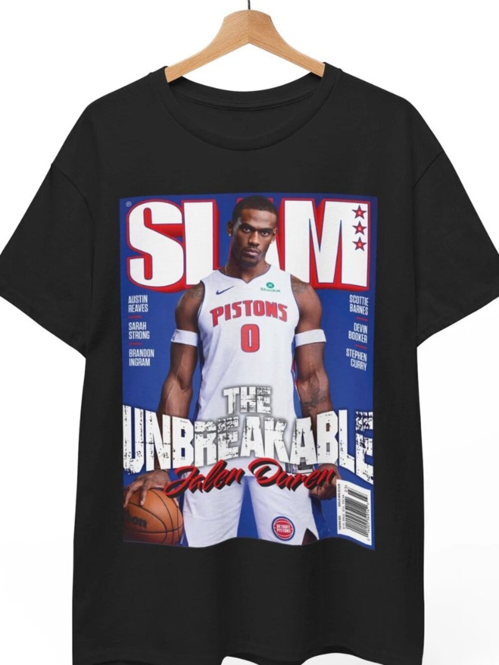 Jalen Duren Detroit Pistons NBA Slam Cover Tee Shirt